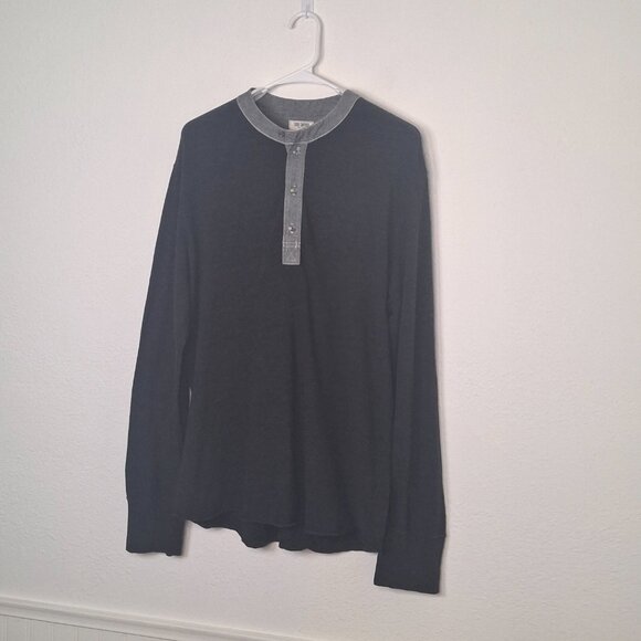 Todd Snyder NY Mens Henley Sz XL Baselayer Preppy Normcore Western Neutral - Picture 2 of 16
